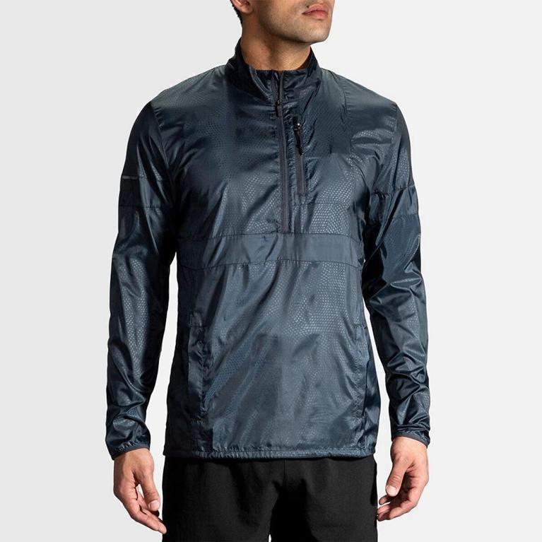 Brooks Lsd Pullover - Chaquetas Hombre - Azules (HRYV-94730)